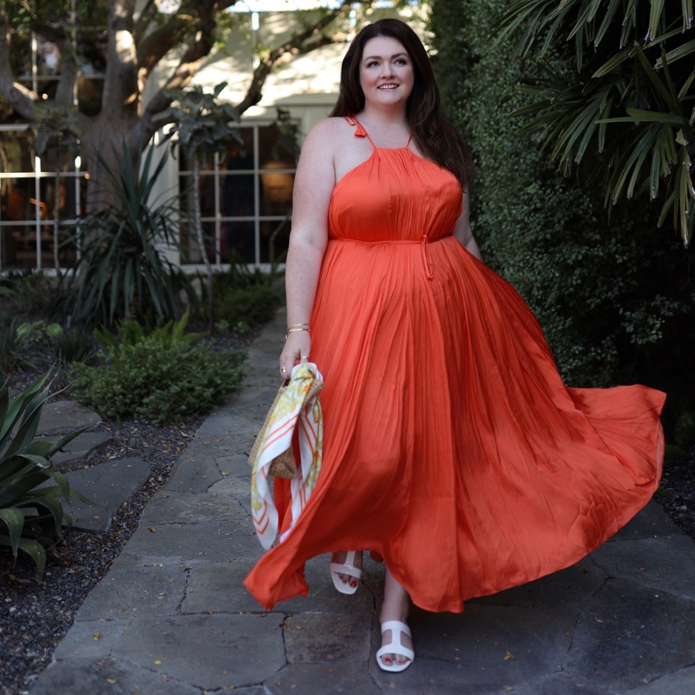 J.Crew Collection Rosalind Dress Like New XXL bright persimmon